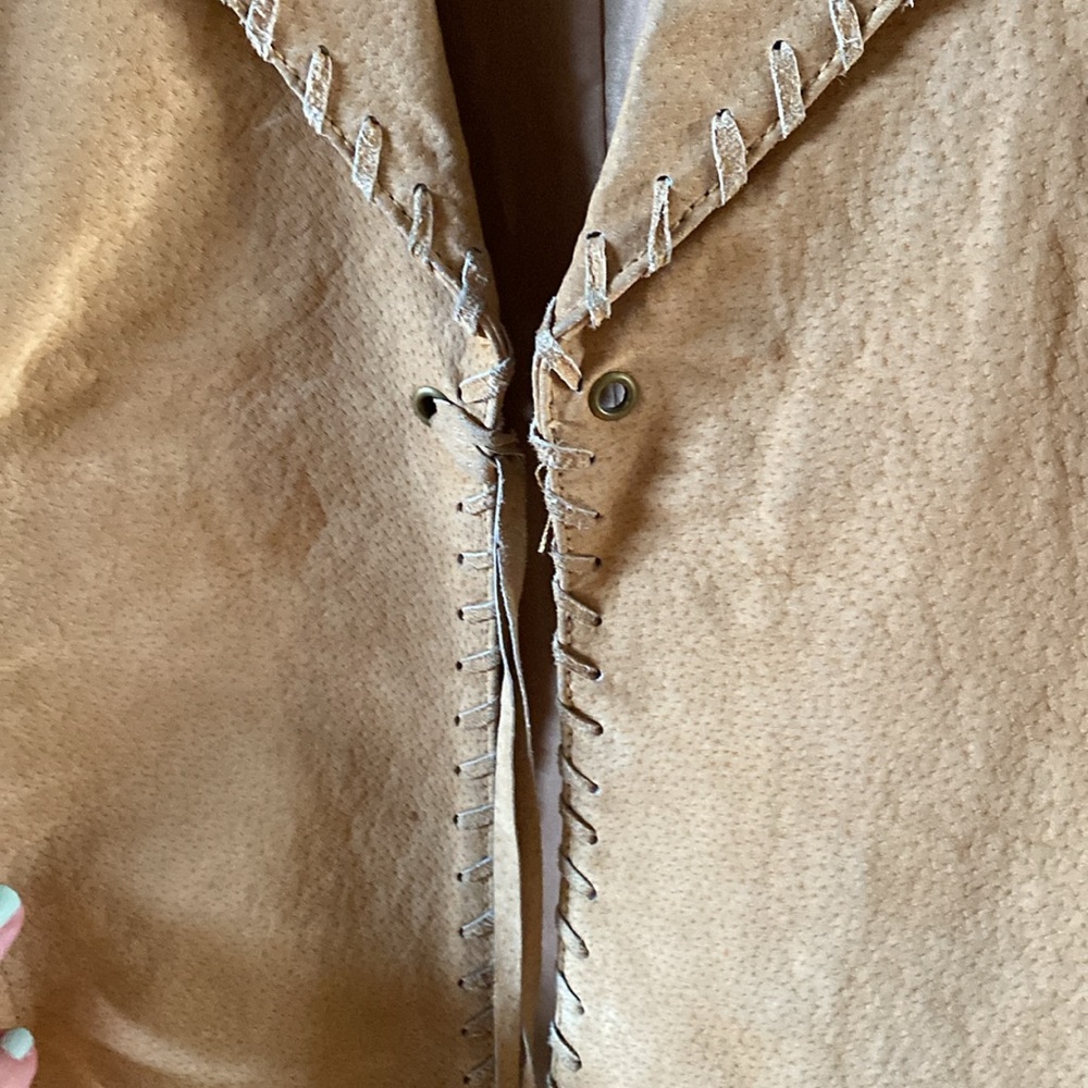 Rustic Leather Blazer - image 4